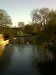 On a bridge over the river Cam